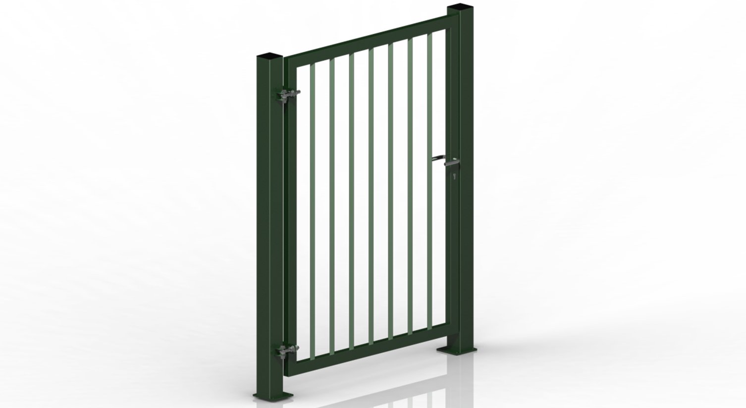 Single side-hung panel swing gate