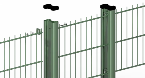 2D wire mesh fences with peach/smi/square shaped posts - Image 3