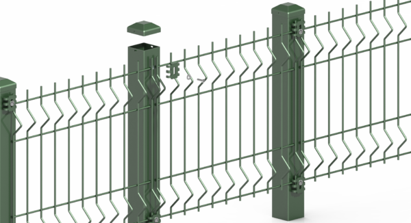 3D wire mesh fences with peach/smi/square shaped posts - Image 4