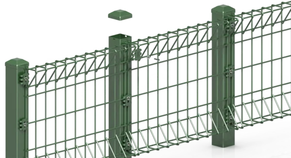 BRC Wire Mesh Fence with square shaped posts - Image 2